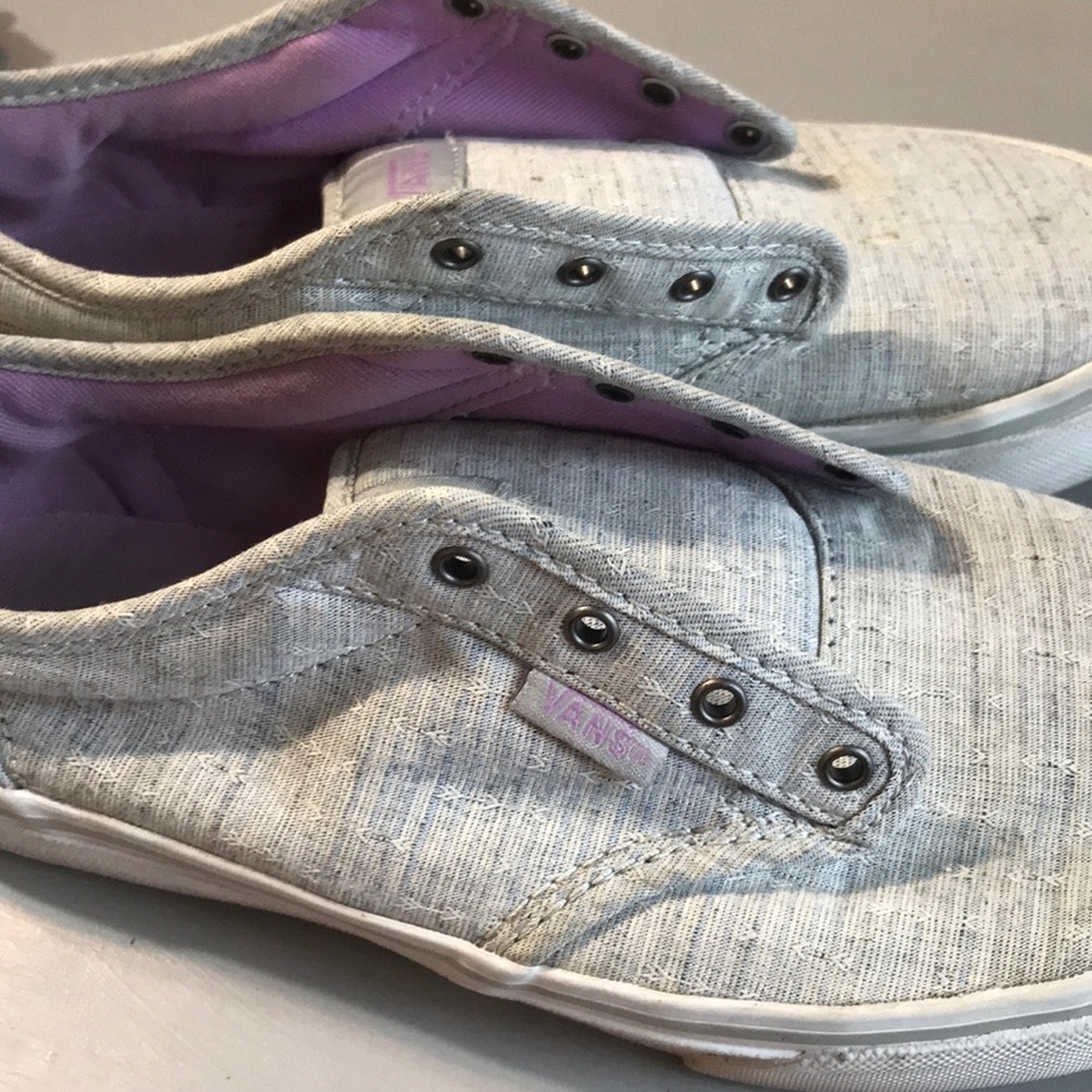 Cute girl vans!!  Just need laces and a wash.